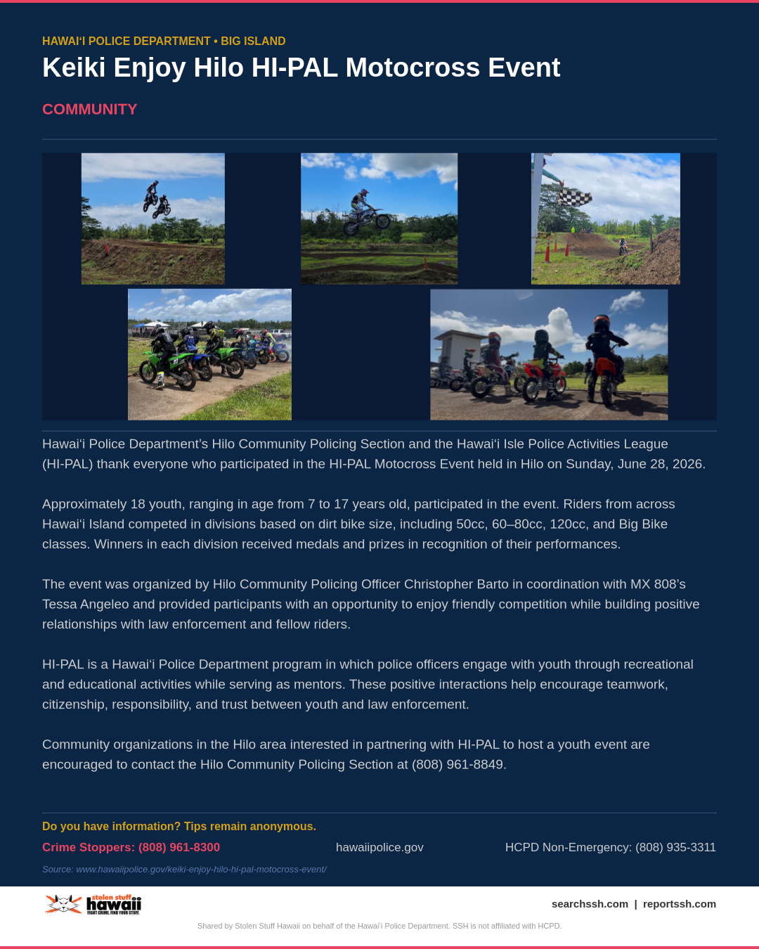 COMMUNITY - Hawaii County | Stolen Stuff Hawaii