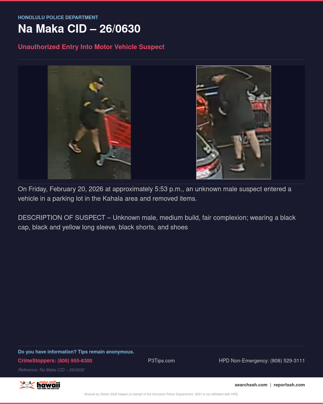 UEMV - Honolulu | Stolen Stuff Hawaii